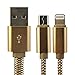 BlueInk ™ (2 in 1) Certified Fast Charging & High Speed Data Sync Lightning to USB Cable for All (ISO & Android) - (Gold,silver) RS.549.00