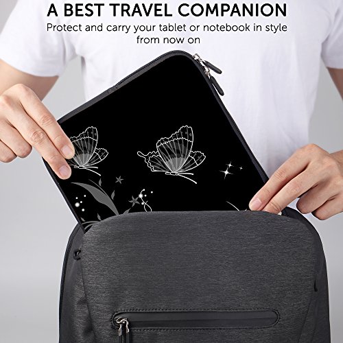 SIDORENKO Tablet PC Tasche f  r 10 - 10 1 Zoll   Universal Tablet Schutzh  lle   H  lle Sleeve Case Etui aus Neopren  Schwarz