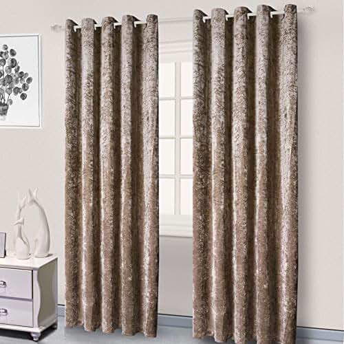 Amazon.co.uk gold crushed velvet curtains
