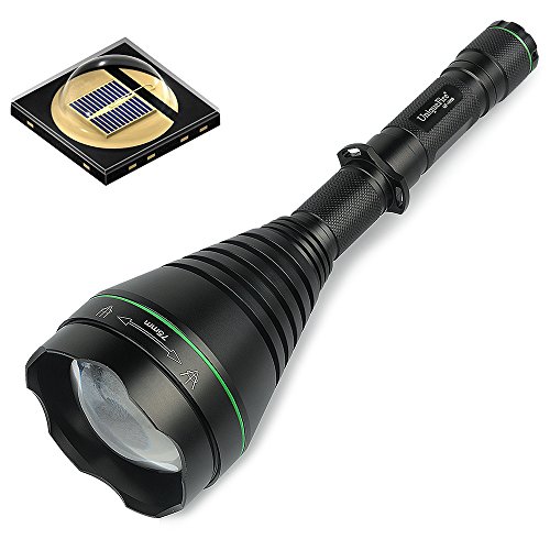 UniqueFire UF1508 T75 (75MM) LED IR 850nm Linterna, 3 modos de visión nocturna por infrarrojos Foco de antorcha ajustable con sistema de cabeza de antorcha intercambiable