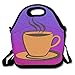 Produktbild Hot sale Coffee Cup Purple Super Lunchpakets Insulated Travel Picnic Lunchbox Tote Handbag with Shoulder Strap Adults High quality