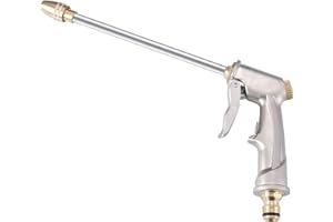 GBOKYN Pistola Rociadora de Manguera,Pistola de Pulverización de Manguera de Jardín Boquilla Ajustable de Agua Pistola de Riego de Metal de alta presión Rociador de Manguera de Jardín de Alta Presión