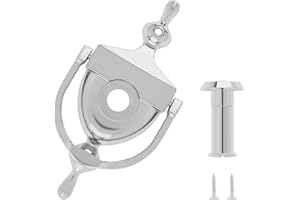 HOJLKLD Kołatka do drzwi z wizjerem, wysokość kołka 152 mm, kąt widzenia 180 stopni, wizjer 14 mm do drzwi o grubości 35-47 mm (srebrny)