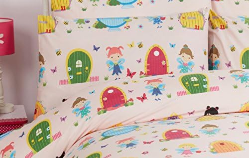 100% Cotton Girls Pink Fairy Door Housewife Pillowcase 45x75cm