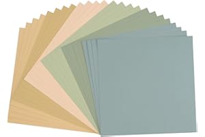 ‎VAESSEN CREATIVE Vaessen Creative Florence Cardstock Papier, Farbenmix Strandtöne, 216 Gramm/m², Quadratisch, 30,5 x 30,5 cm, 24 Stück, Textur, für Scrapbooking, Kartenherstellung, Stanzen und andere Papierbasteleien