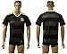 Produktbild 2016 UEFA Euro Cup Wales DIY Name Away Jersey in Schwarz Grau gestreift Medium schwarz - schwarz