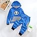Happy Cherry 2pcs Baby Boy Girl Kids Cartoon Print Stripe Top+pants Casual Fashion Sport Pullover Outfit Clothing Size 110 - Blue