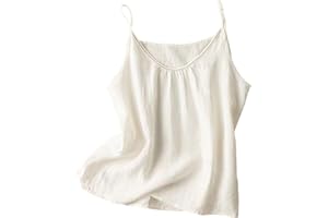 Générique debardeur femme ample coton et lin basique, Col V débardeur bretelles fines sans manches Casual, caraco femme coton grande taille Fluide Ample Tank top women sexy elegant ideal caraco