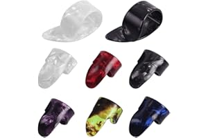 VOLLGUFEN 8 Pezzi Plettri Pollice per Chitarra Plettri Dita Plettri per Dito Plettri per Chitarra in Celluloide Dita di Protezione per le Dita Della Chitarra Plettro per Dito per Chitarra