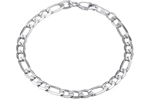 PROSTEEL Herren Armband glänzend Edelstahl Figarokette Armband Gold/Silber/Schwarz 3+1 Glieder Link Kettenarmband Armkette Armreif 6mm/9mm/13mm breit, Länge frei wählbar