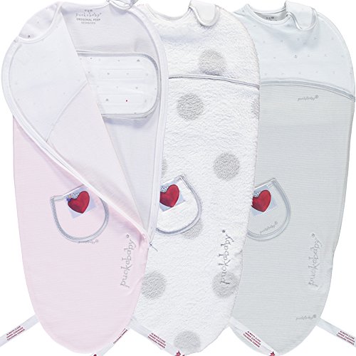 Swaddlebag/baby swaddle sleeping bag Puckababy - Original Piep - 0/3 months - Grey