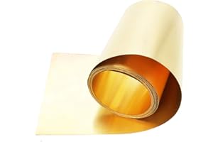 SOFIALXC Laiton Feuille De Cuivre Feuille De Bande Conductive Laiton Roll Foil pour Travail des Métaux (200mm X 1000mm)-Thickness0.1mm