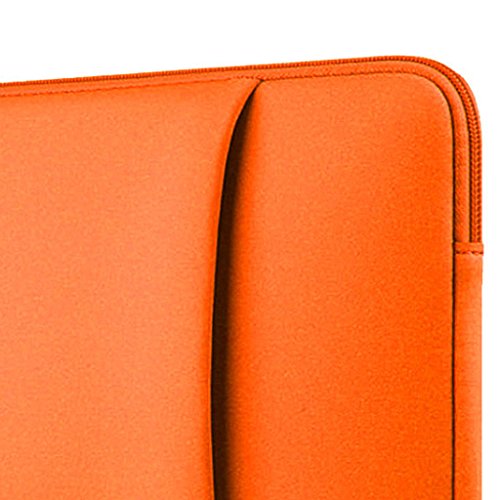 Generic Laptop Schutzhülle Laptoptasche Notebook Tasche mit Seitentasche für Macbook Mac Air/Pro/Retina – Orange 13 Zoll, 13 Zoll - 5