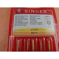 Cantante Jersey aguja 2045 80/11, Metal, Plata, 7 x 0,03 x 4 cm/5 unidades