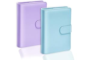 HAOHAI Lot de 2 classeurs à feuilles A6 en cuir PU avec boucle magnétique, Classeurs à anneaux