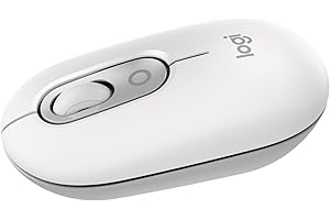 Logitech POP Mouse, souris Bluetooth sans fil compacte et portable avec boutons programmables et clics discrets, Easy-Switch entre 3 dispositifs, ordinateur portable, tablette, PC - Blanc cassé
