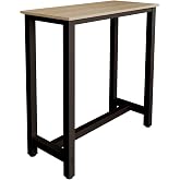 MB Muebles Bonitos | Tall Kitchen Table | Industrial Style | Ani Model | Narrow Kitchen Bar and Breakfast Bar | Matte Metal a
