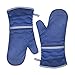 Produktbild ubest Ofenhandschuhe, 260 Celsius Silikon Backhandschuhe, Baumwolle Topfhandschuhe Grillhandschuhe, 1 paar, Blau