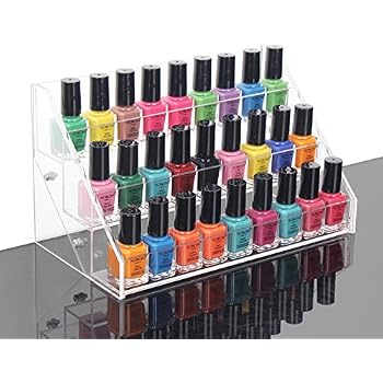 Acryl Nagellack-Organizer Für 20-108 Flaschen - Klarer Ständer, 2-6 Reihen, Einfach Montiert