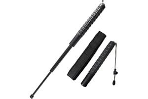 RUBU22A Outdoor Wanderstöcke schlagstoc,teleskop schlagstock,Schlagstock Verstellbar 64-23cm,rutschfest Leicht Multifunktionale Einziehbare Wanderstock schlagstock für Bergsteigen, Skifahren