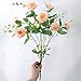 Produktbild Artificial Dried Flowers - 1 Bouquet 20 Heads Artificial Rose Colorful Silk Flower Peony Flores Fake Flowers Party Wedding - Diy Rose Foam Cotton Mini Latex Ball White Gold Bouquet