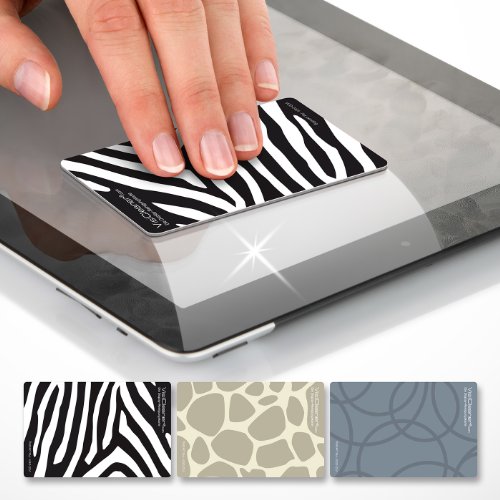 3x POLYCLEAN VisiCleaner Reinigungskarte aus Microfaser P-9000 â€“ Streifenfreie Displayreinigung im Scheckkartenformat (8,5 x 5,5 cm, 3 StÃ¼ck) (Zebra, Giraffe)
