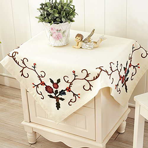Preisvergleich Produktbild QIANG AF Europäische stickerei-tisch-tücher,abdeckung handtuch kühlschrank mikrowelle abdeckung staub abdeckung-E 85x85cm(33x33inch)