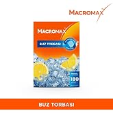 Macro Max Kilitli Sistem Buz Torbası 180 Adet Buz K&uuml;p&uuml;, Sızdırmaz Pratik Kullan-At Buz Kalıbı Poşeti