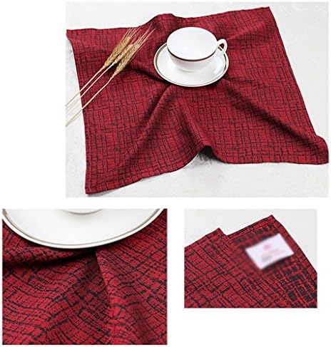 LINGZHIGAN Napkin Cloth Wiping Cloth Cup Mouth Cloth Water Absorption Hotels Decoration Cloth Art Napkin Gingham For Dinner Everyday Use 2 PCS/Set ( Color : Red )