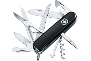 Victorinox Taschenmesser Huntsman (15 Funktionen, Schere, Holzsäge, Korkenzieher) schwarz