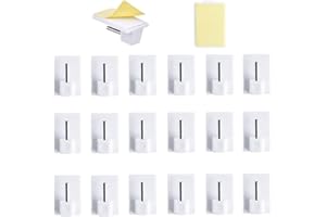 HO2NLE 20pcs Gardinenhaken Selbstklebend Klebehaken Gardinenstange Vorhang Haken Weiß für Gardinenstangen Vitragestangen Gardinenhalter Fenster