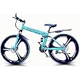 Skyride MERC Benz X6 Foldable Gear Cycle | 21-Speed MTB Gear System, Dual Disc Brakes, 3-Spoke Alloy Mag Wheels, Dual Suspension, & 26-Inch Tyres | Stylish & High-Performance Bicycle (Sky Blue)