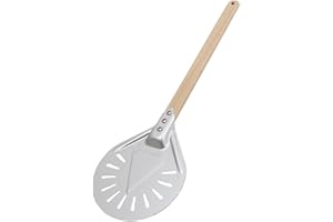 CTForest Pala para Pizza Perforada, Pala para Pizza de Aluminio, Pala de Pizza, Se usa para Hornear Pizza y Voltear Comida