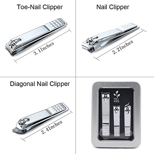 Nagelknipser Set Edelstahl LCZ Pediküre Maniküre Etui Nagelschneider Nagelzwicker - 4