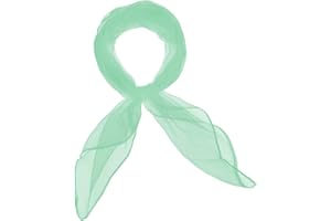 Basic Sense Plain Square Chiffon Neck Scarf For Lady Retro 50s Light Weight