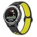 Produktbild Sycreek Ersatz-Armband für Garmin Fenix 5, Schnellverschluss, 22 mm, weiches Silikon, für Garmin Fenix 5/Forerunner 935/Aproach S60/Quatix 5/Fenix 5 Plus/Instinct Smart Watch 2019, Schwarz/Gelb