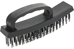 DURDIIY Cepillo Alambre 165 * 33MM Cepillo de Alambre de Acero para Limpieza,Cepillo de Alambre de Acero Multifuncional Cepillo de Alambre de Acero Pesado con Mango Antideslizante de plástico (Negro)