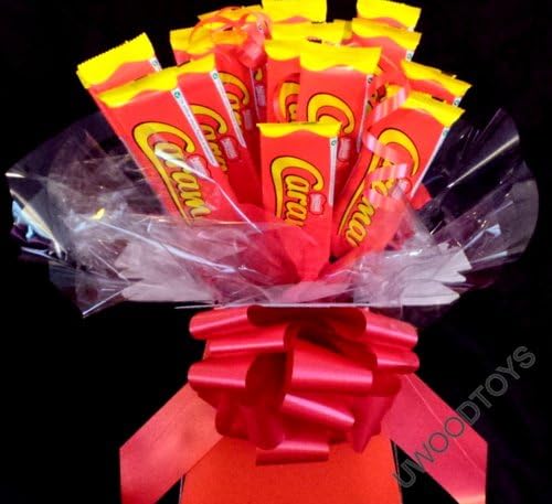 Caramac Sweet Chocolate Bouquet ~ Personalised ~ Delivered in Patterned Gift Box