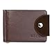 Hide & Sleek Slim Brown Leather Card Holder with Metal Note Clip RS.399.00