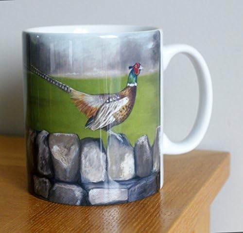 Pheasant on wall Ceramic Mug by Irish Artist Grace Scott