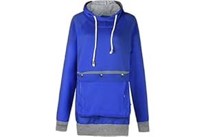 SUITLIM Men Women Pet Pouch Hoodie Long Sleeve Big Kangaroo Pocket Pullover Cat Puppy Holder Hooded Sweatshirt