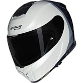 Nolan N80-8 Verniciatura 344 Kapalı Motosiklet Kaskı Beyaz Siyah, M