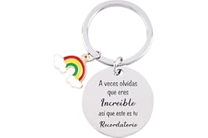 GEBETTER 1*Llavero Motivador + 1*Tarjeta Felicitación + 1*Sobre Marrón, Regalo Inspirador Motivación Familiar Colega Amigos Mujer Hombre Cumpleaños Graduación Jubilación (Eres Increíble)