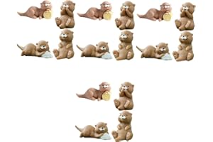 Miniatur Otter Figuren Aus Harz, 16 Stück Kleine Otter Dekorationen Vielseitige Dekoration Für Garten Kuchen DIY Basteln Und Mikro Landschaftsdekoration