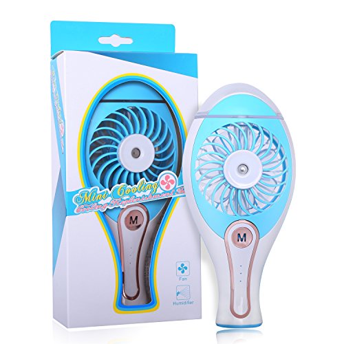 Turbo Ventilator, YOKKAO Ventilator mit Feinzerstäuber Mini tragbar Klimaanlage mit USB Lade 3 Modus - 5