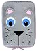 Produktbild TabZoo Universal Pouch Case Schutzhülle mit integriertem Stand und Reißverschluss für 10 Zoll (25,4 cm) Tablets im niedlichen kinderfreundlichen Design - Katze