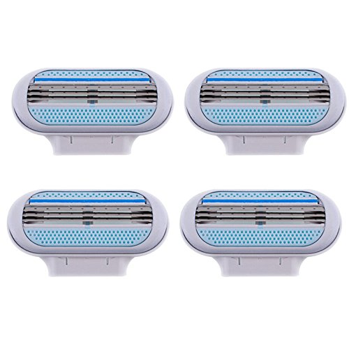 Generic 4 Pcs Women Skin Shave Razor Blade Refills Replacement for Body Hair Trimmer