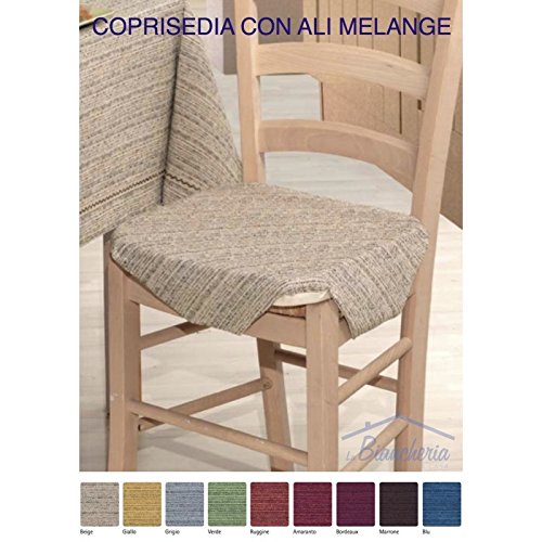 BEAUTEX LEA Set Di 4 Coprisedie Elasticizzati In Microfibra Vellutata - Colore Marrone, Bi-Stretch, Lavabili, Per Rinnovare E Proteggere Le Sedie - 3