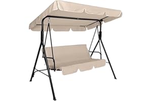 Sunny Star Dondolo 3 POSTI 170x113x154 Struttura in Acciaio Beige