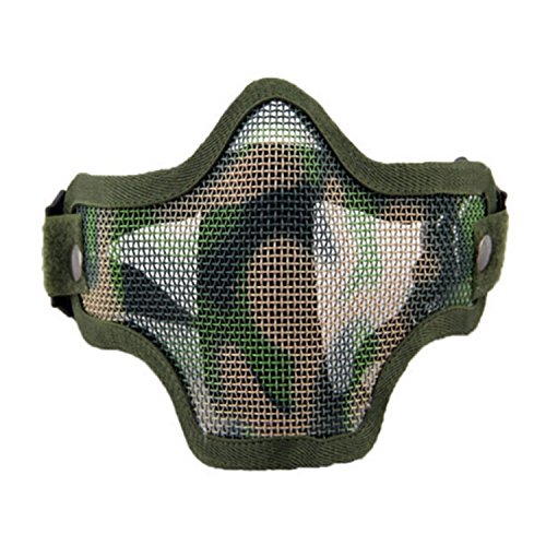 QMFIVE Tattici reti di Acciaio Maschere Mezza Maschera Protettivo per Airsoft Paintball Cosplay (JC)